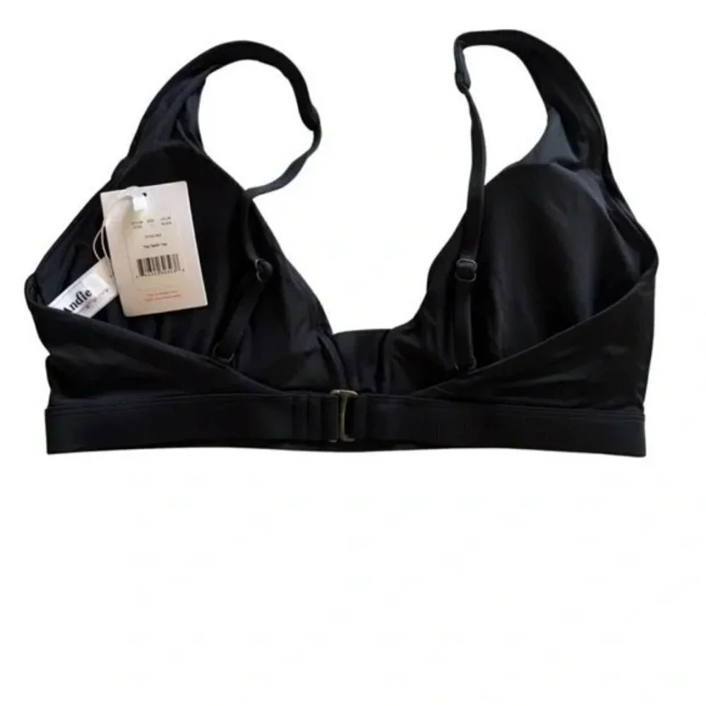 Andie Swim The Tahiti‎ Black Top Eco Nylon Top NWT Large - Picture 6 of 6